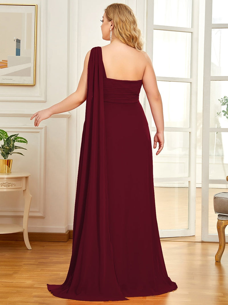 One Shoulder Women's Plus size Cocktail & Party Dress| All For Me Today