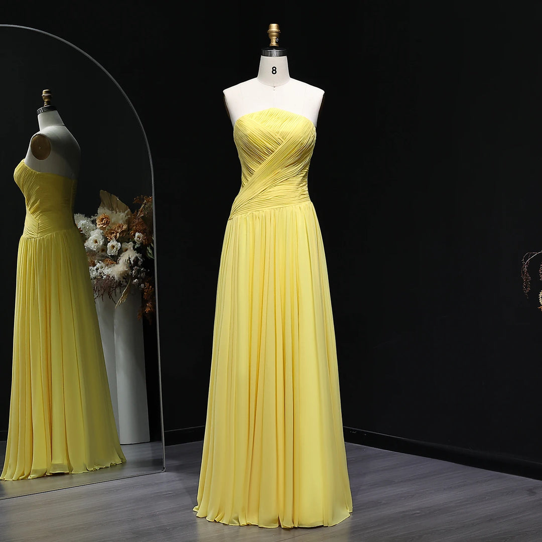 Lovely High Side Slit Evening Party Dress