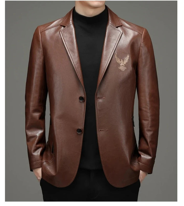 High-end Leisure Leather Blazer