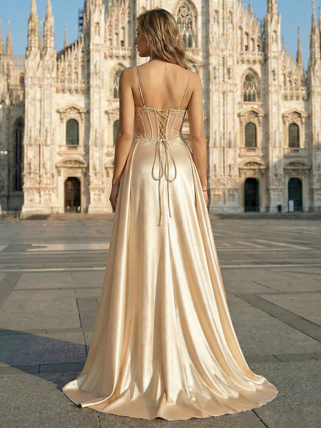 Glamorous Nights Cut-out Prom Dress
