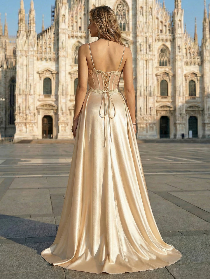 Glamorous Nights Cut-out Prom Dress