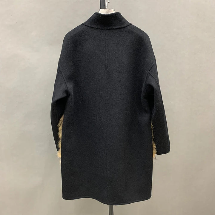 Real Wool Women's Cashmere Long Coat