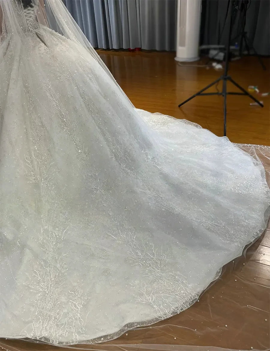 Alluring Beaded Arabian Wedding Ball Gown