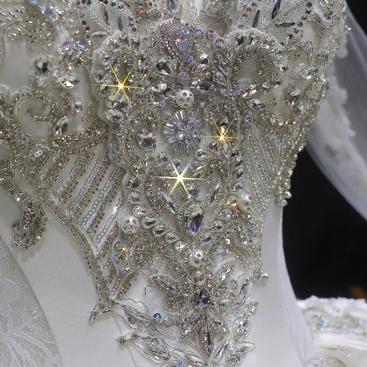 Stunning 3D Flowers Bridal Couture