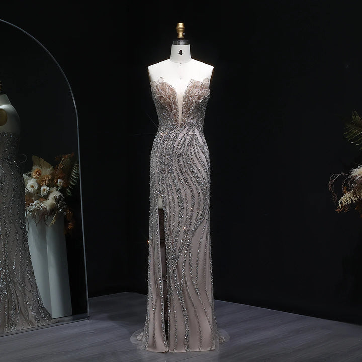 Timeless Heavy Beaded Arabian Party Gown