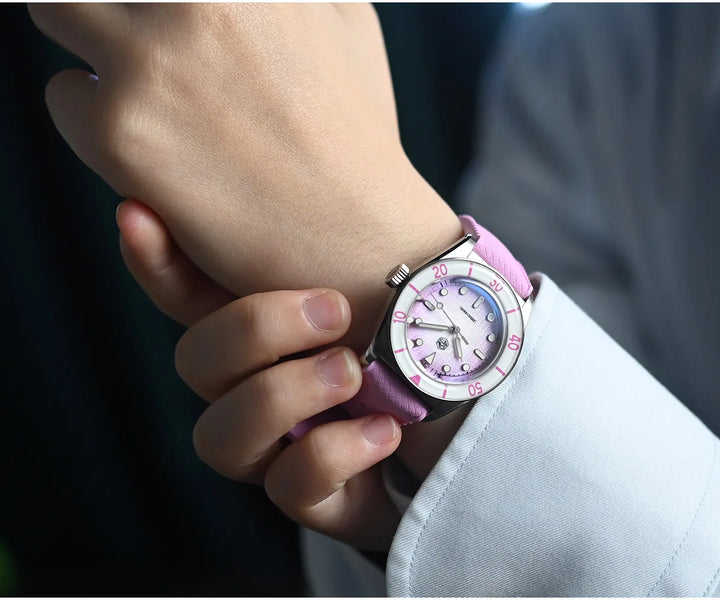 Refined Guilloche MOP Dial Wristwatch