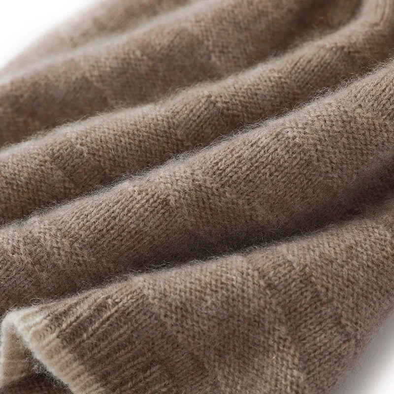 Thick Knitted Cashmere Beanie Cap