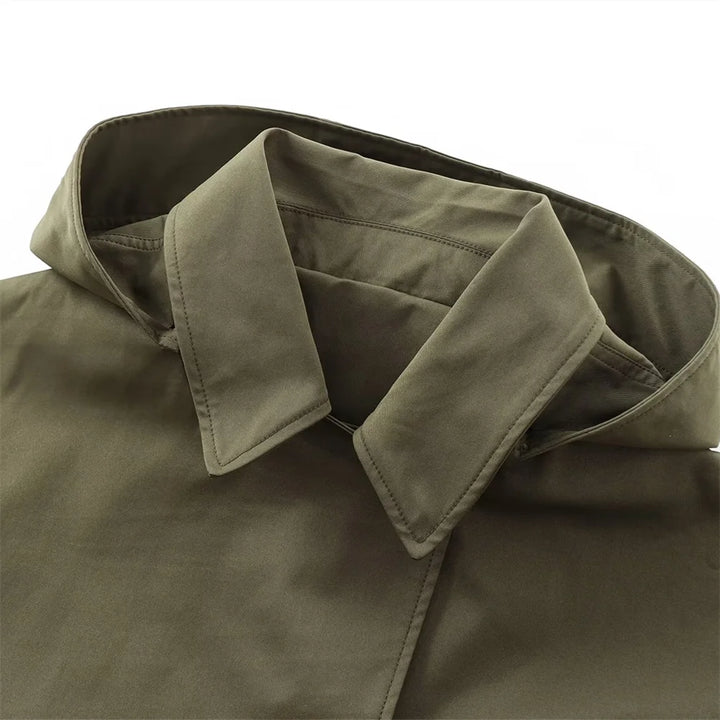 Smart Lapel Trench American Style Coat