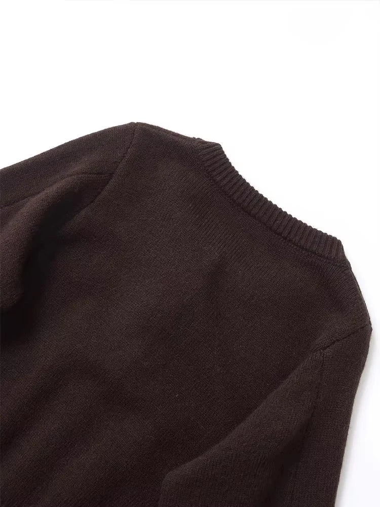 Chic O-Neck Long Sleeve Cardigan