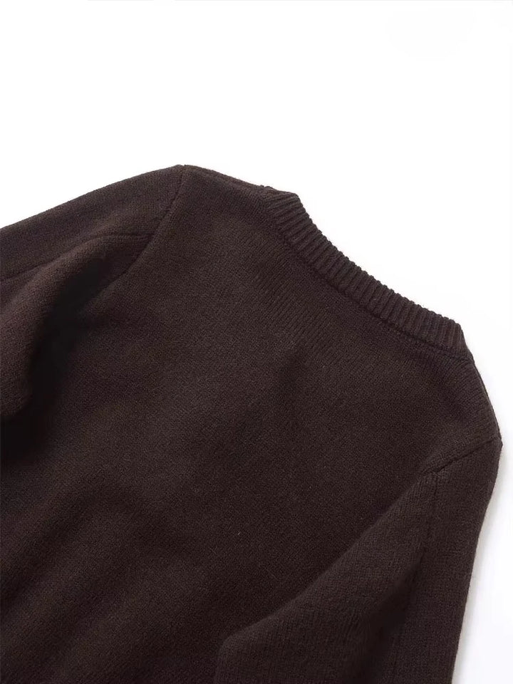 Chic O-Neck Long Sleeve Cardigan