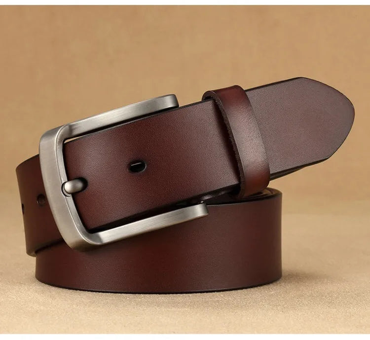 High-Quality Pin Buckle Men's Leather Belt