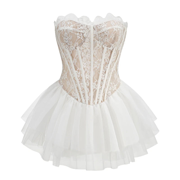 Stunning Ruffle Detail Mini Dress