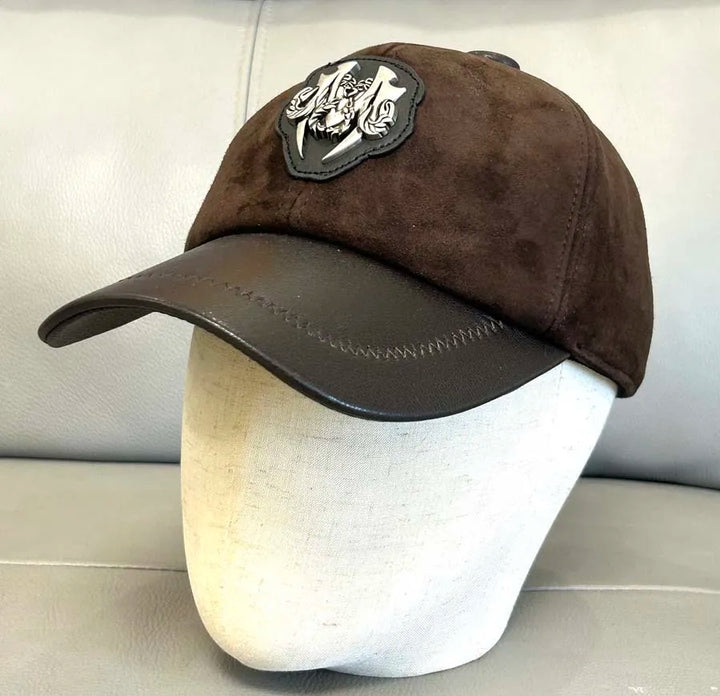 High Quality Suede Leather Baseball Cap