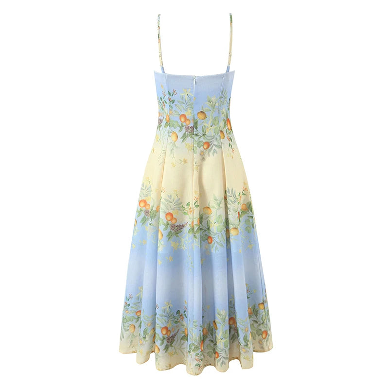 Beautiful Spaghetti Straps Summer Dress