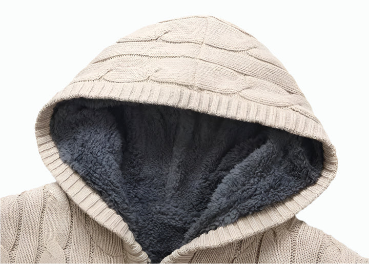 Stylish Wool-Lined Knitwear Cardigan