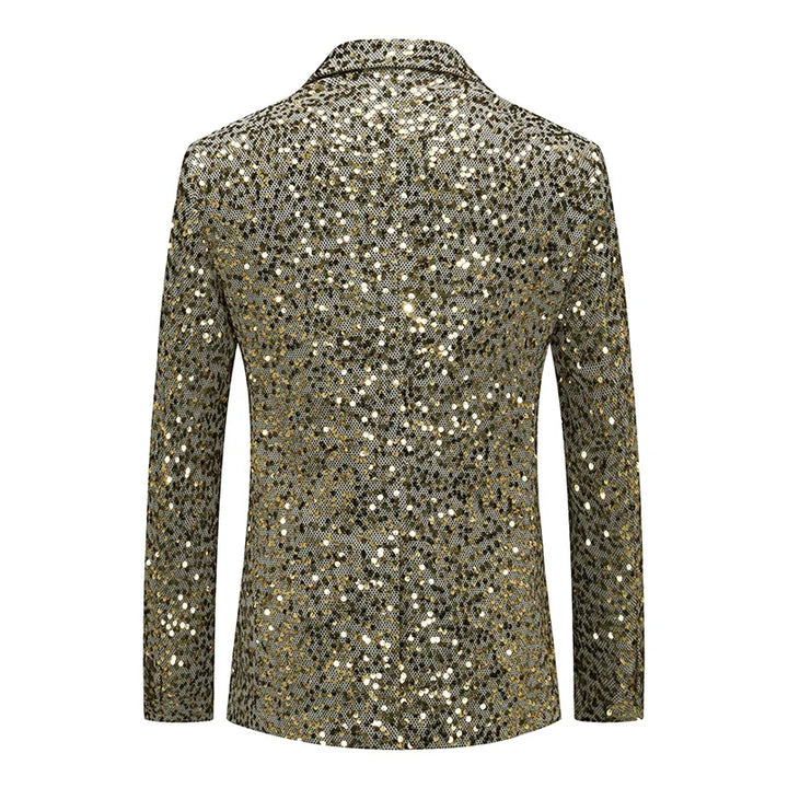 Gentleman Single Button Sequins Blazer