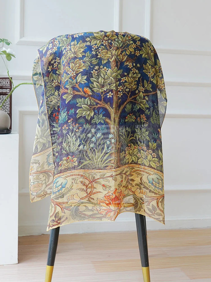 Stunning Long Cape Silk Scarf