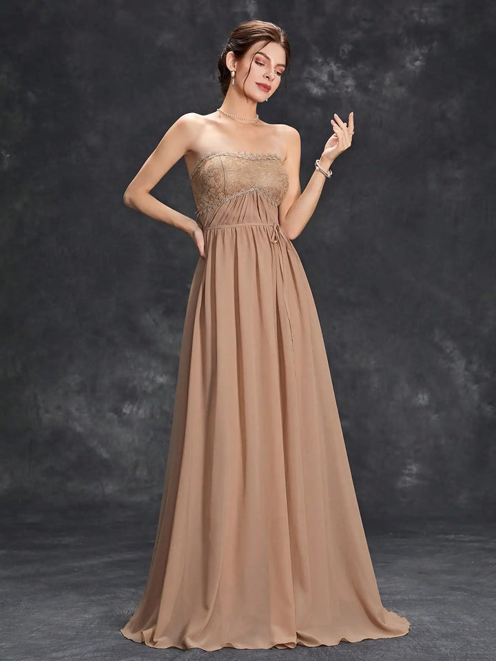 Romantic Pleated Maxi Dress