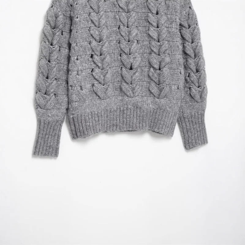 Casual Twisted String Knit Sweater