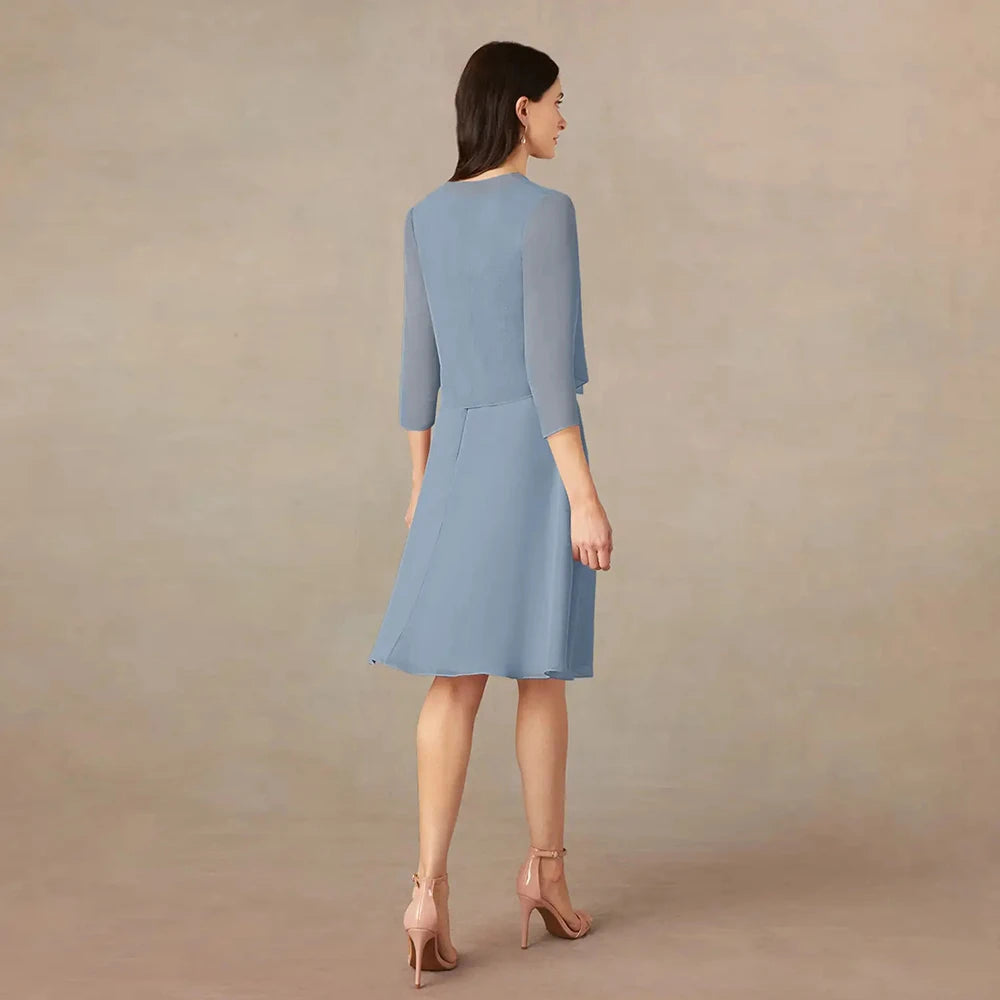 Modern Knee-Length Mother Of Bride Dress