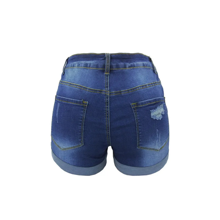 Smart Ripped Denim Shorts