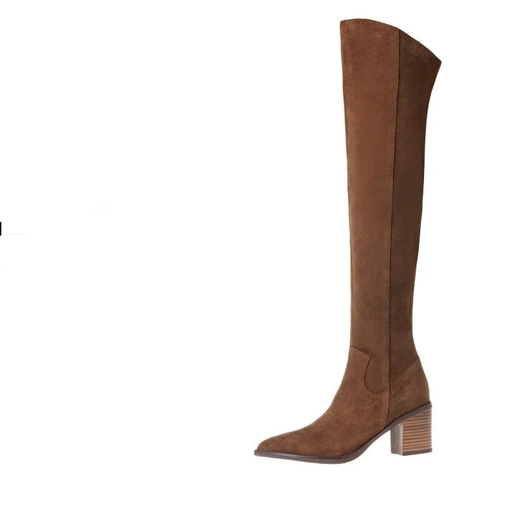 Fashionable Over Knee Suede Boots