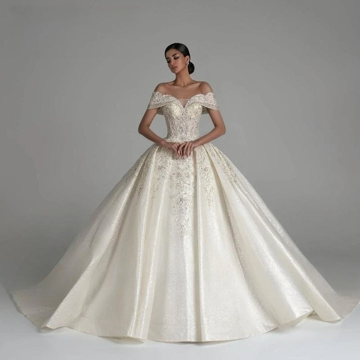 Embroidered Sweetheart Ball Gown Wedding Dress