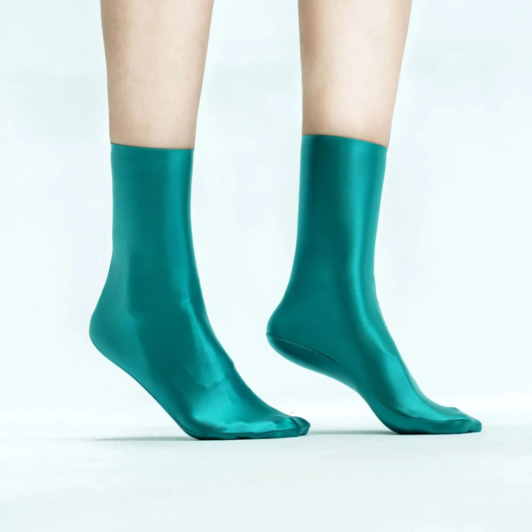 Luxury Glossy Satin High Tube Socks