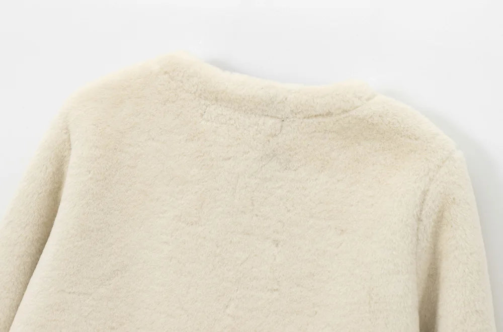 Classy Front Toggle Fur Coat