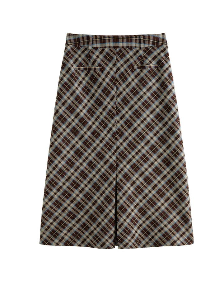 Chic Retro Hemline Pleated Skirt