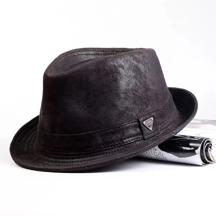 Stylish Cow Leather Gentleman Hat