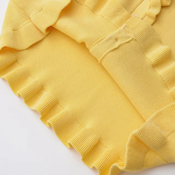 Stylish Soft Ruffled Knitted Vest