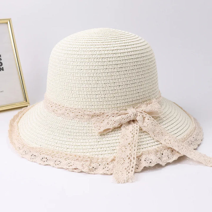Elegant Bow Ribbon Panama Hat