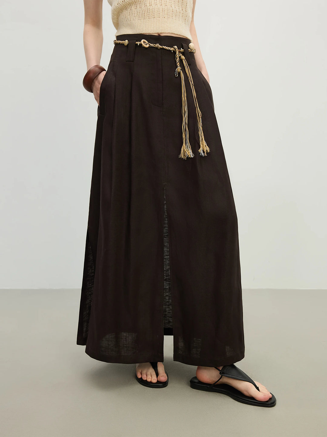 Casual Fluid Drape Lyocell Skirt