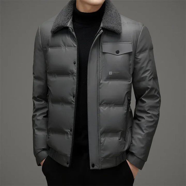 Pelt Collar Men's Parka Jacket