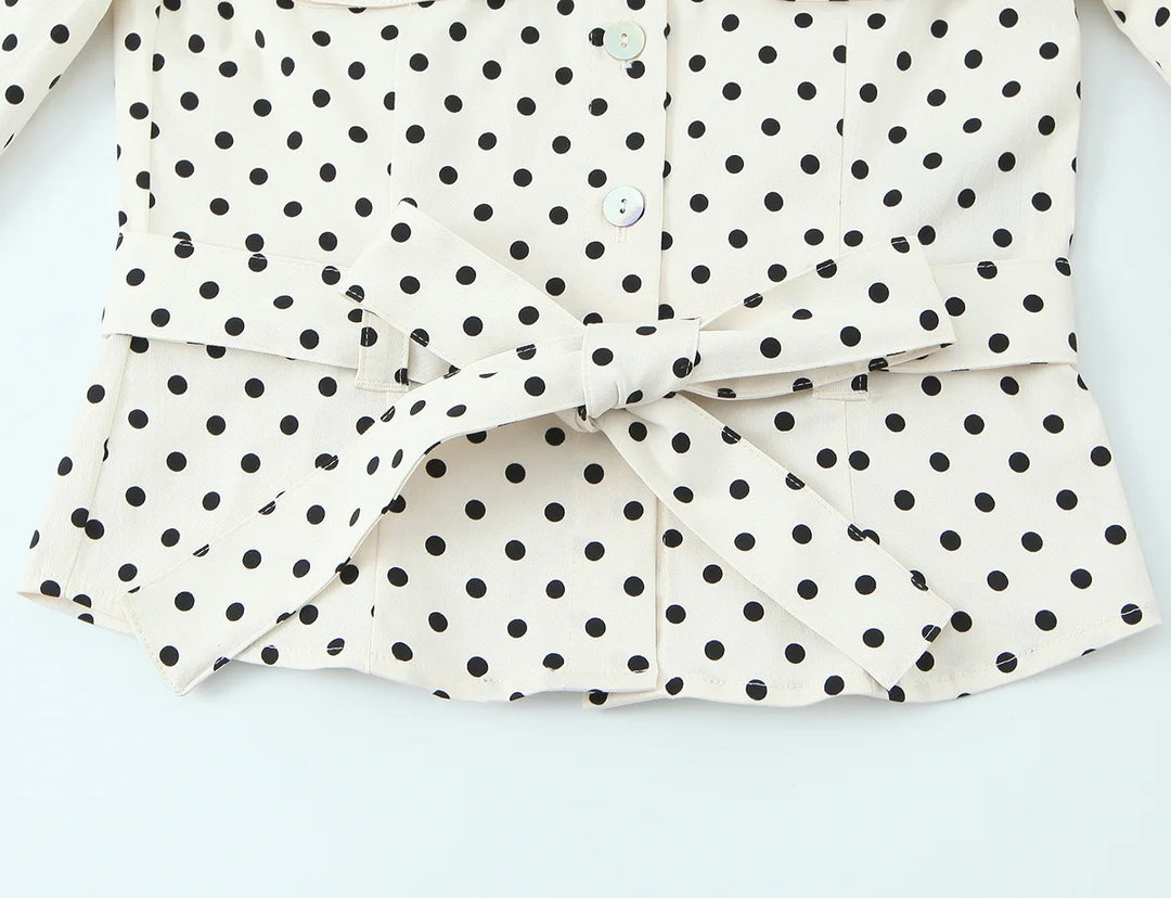 Stunning Polka Dots Crop Top