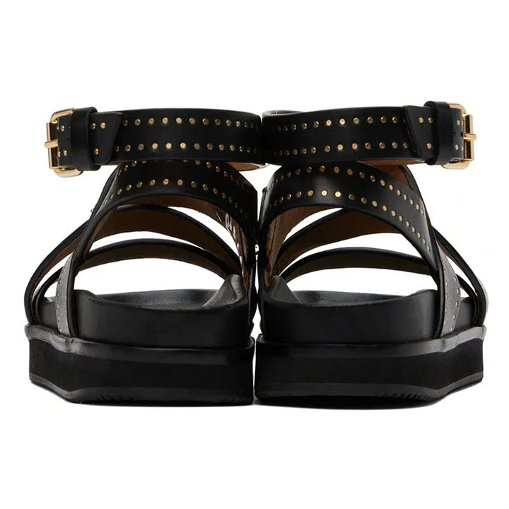 Classic Buckle Strap Leather Sandals