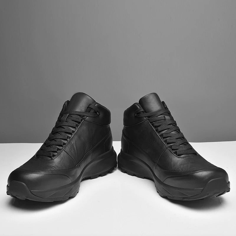 High-Top Lace-Up Casual Walking Boots