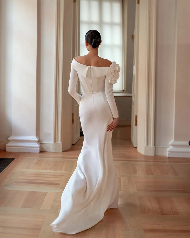 Sweet Sheath 3D Floral Wedding Dress