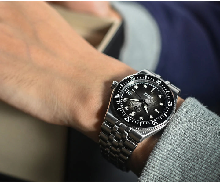 Classic Spiral Dial Automatic Wristwatch