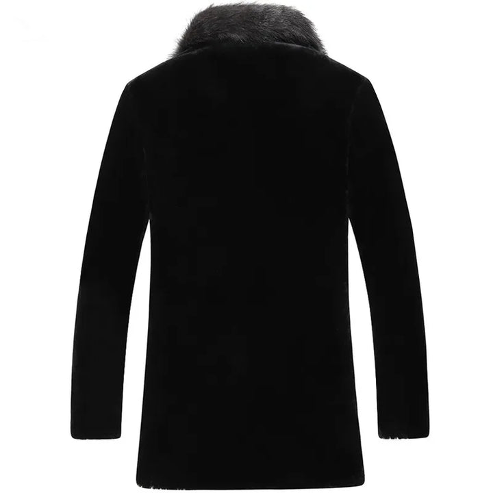 Alluring Shearling Fur Wool Coat