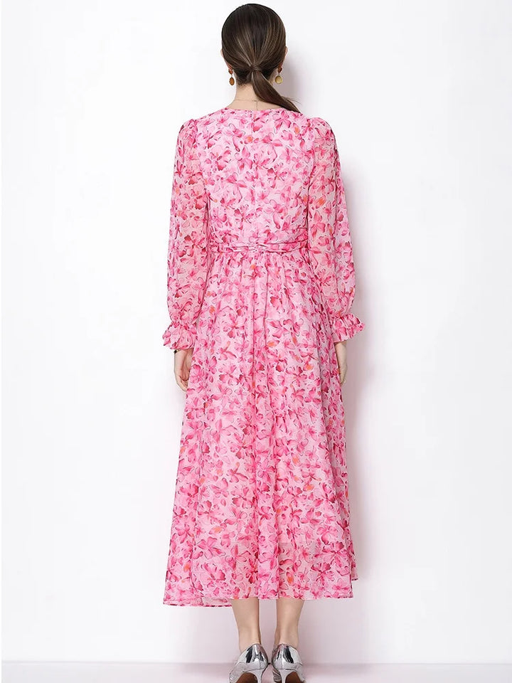 Luxury Beaded O-Neck Casual Dress