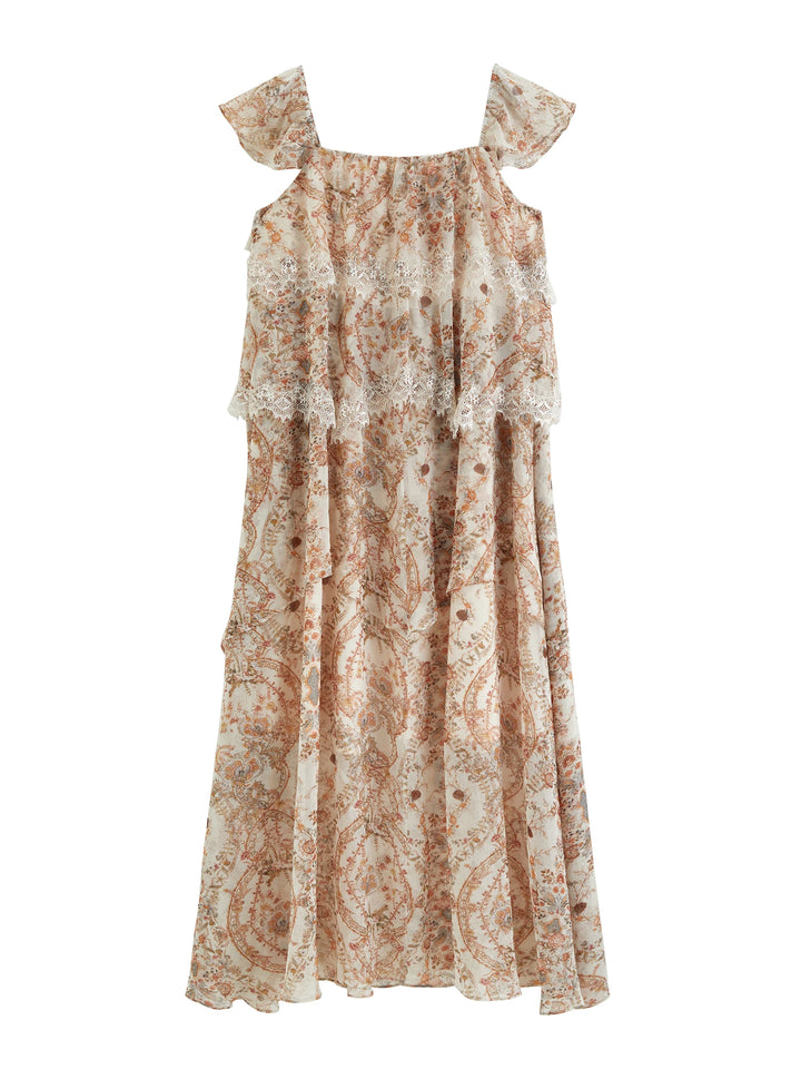 Ravishing Tiered Floral Midi Dress