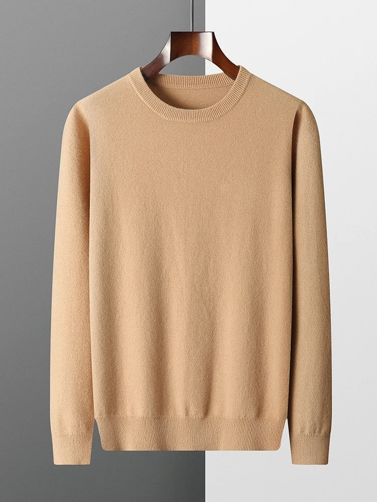 Charming Wool Round Neck Pullover Sweater