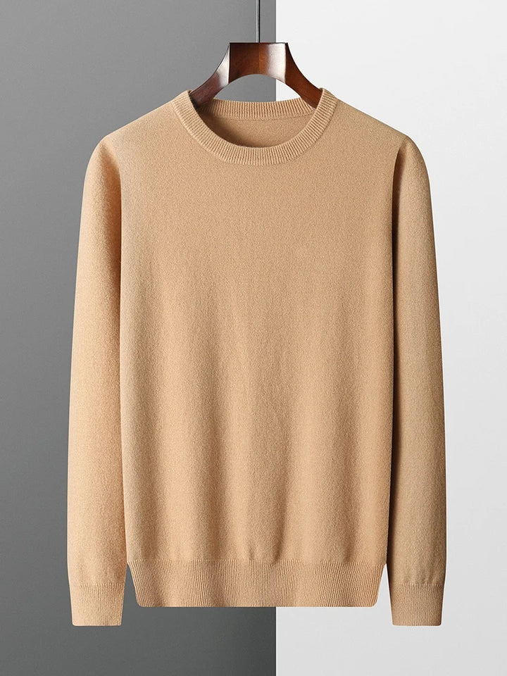 Charming Wool Round Neck Pullover Sweater