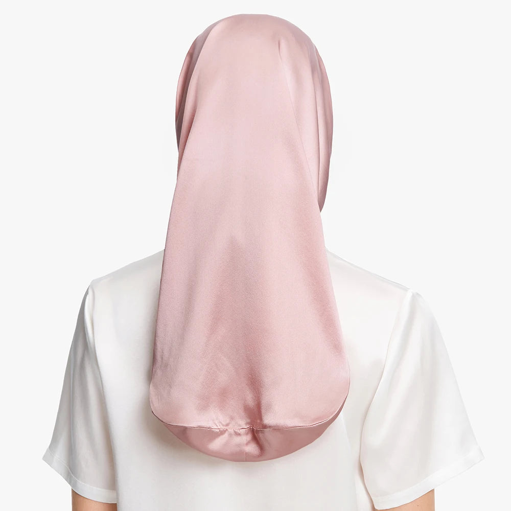 Elegant Long Silk Bonnet