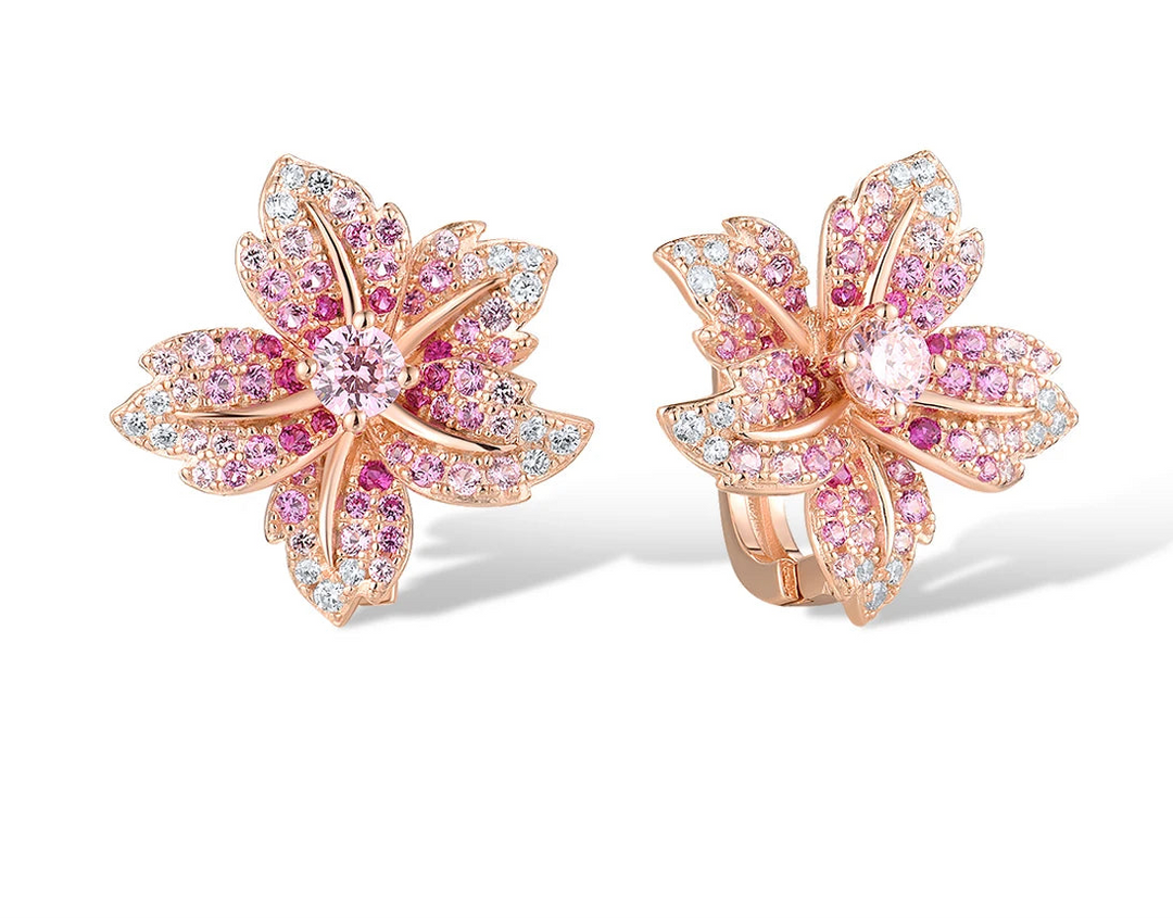 Luxury Lily Flower Style Earrings