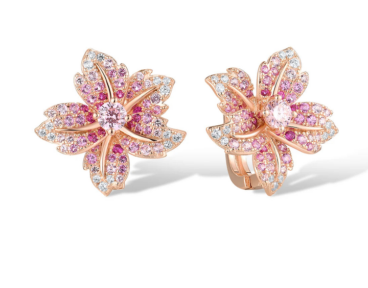 Luxury Lily Flower Style Earrings