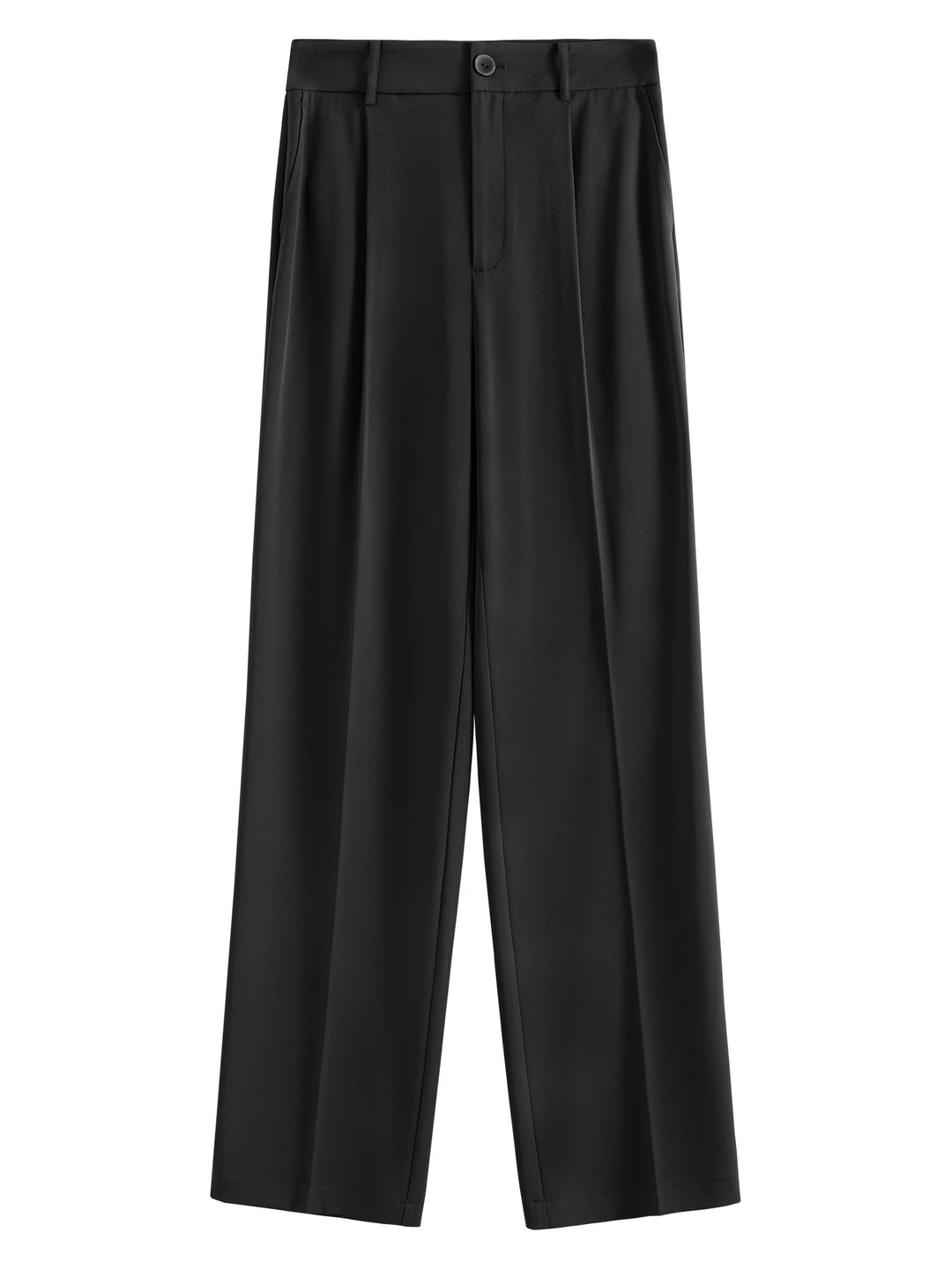 Stylish High Waist Draped Trousers