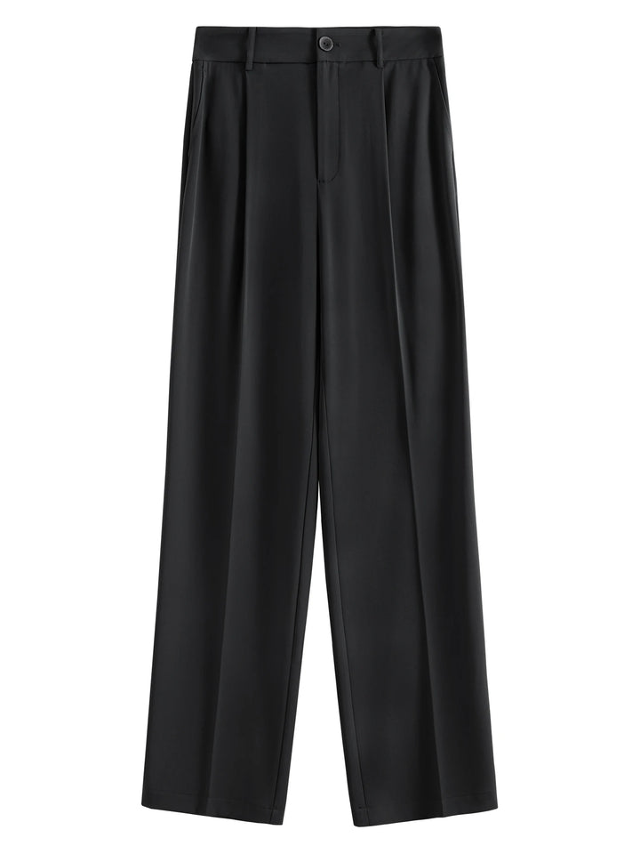 Stylish High Waist Draped Trousers
